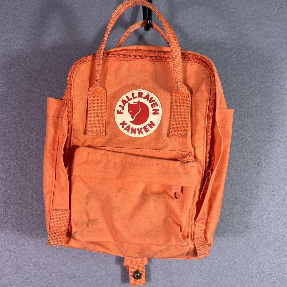 Fjallraven Kanken Mini Backpack Orange Canvas Travel Daypack Bag